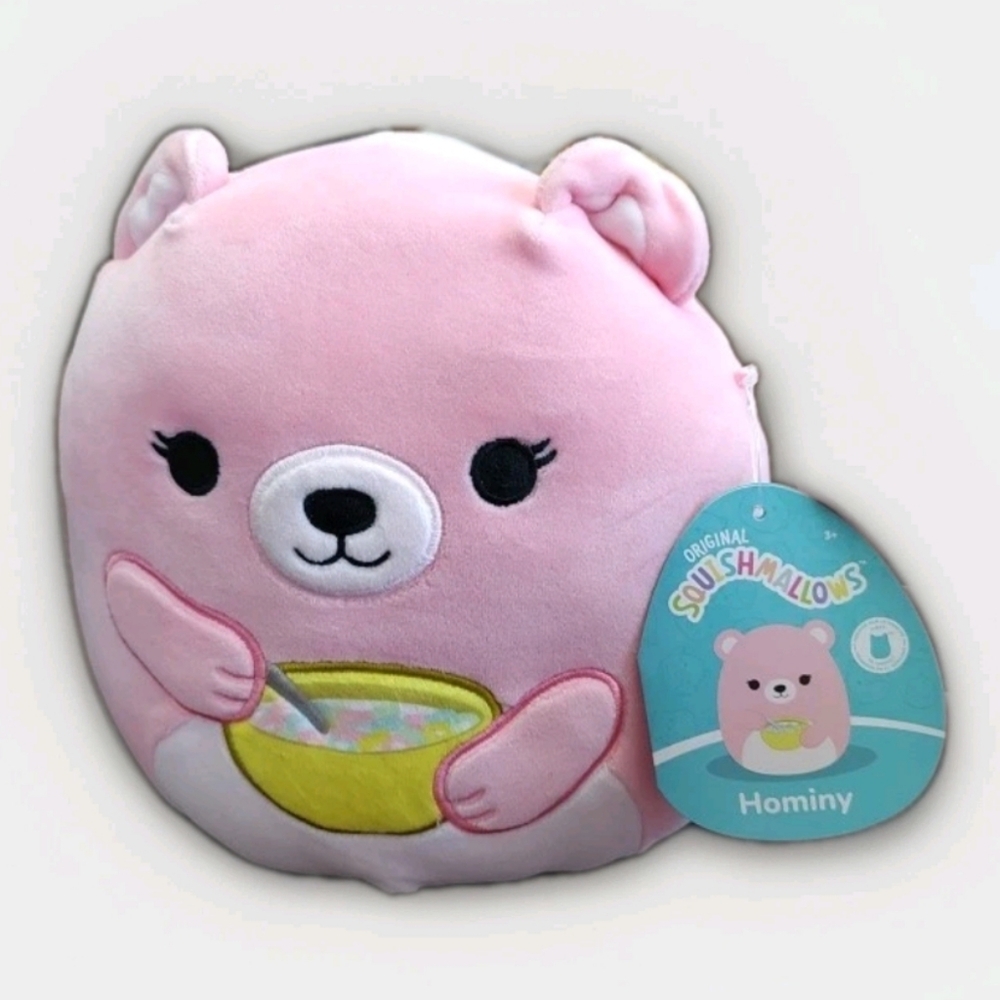 NWT Squishmallows 2024 Plush Hominy Stuffed Animal-9" Soft Pink Baby Girl